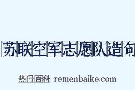 苏联空军志愿队造句是什么意思的图片